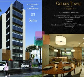 Apartamento em Joinville, Saguaçú - Residencial Golden Tower